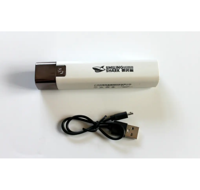 Фонарик ручной Smiling shark 617 светодиодный 1W / microUSB / Белый