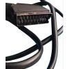 Двунаправленный аудио-видео кабель Scart-3 RCA / Кабель Скарт - 3 RCA / Черный