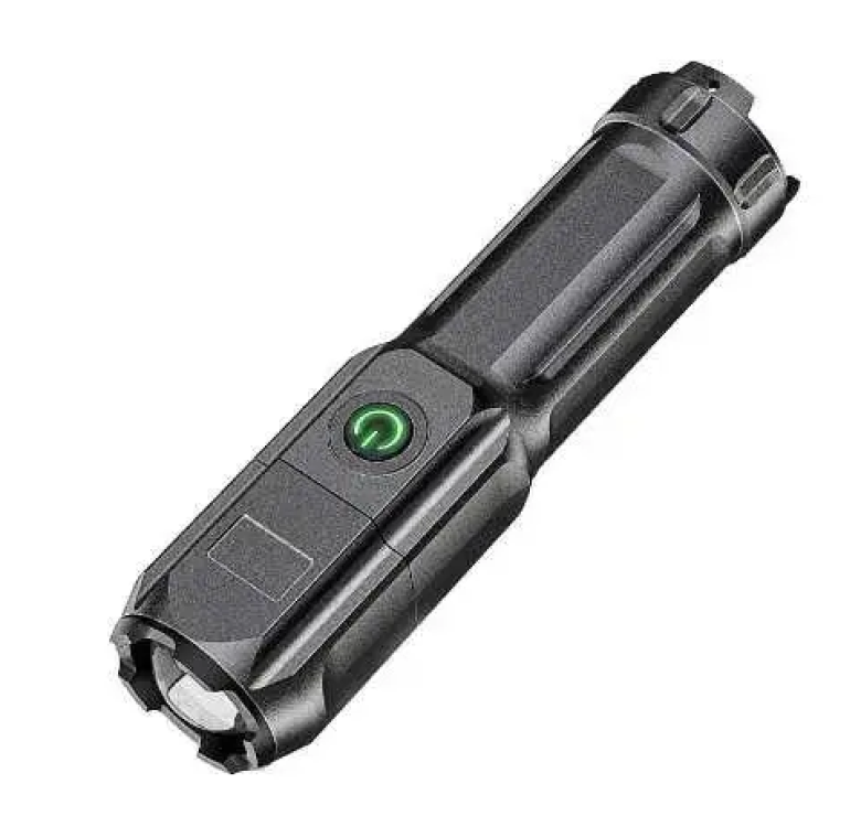 Карманный фонарик F15-T / micro USB / Черный