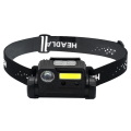 Налобний ліхтар "Multifunctional Headlamp" XPE+COB / Type-C USB / Чорний