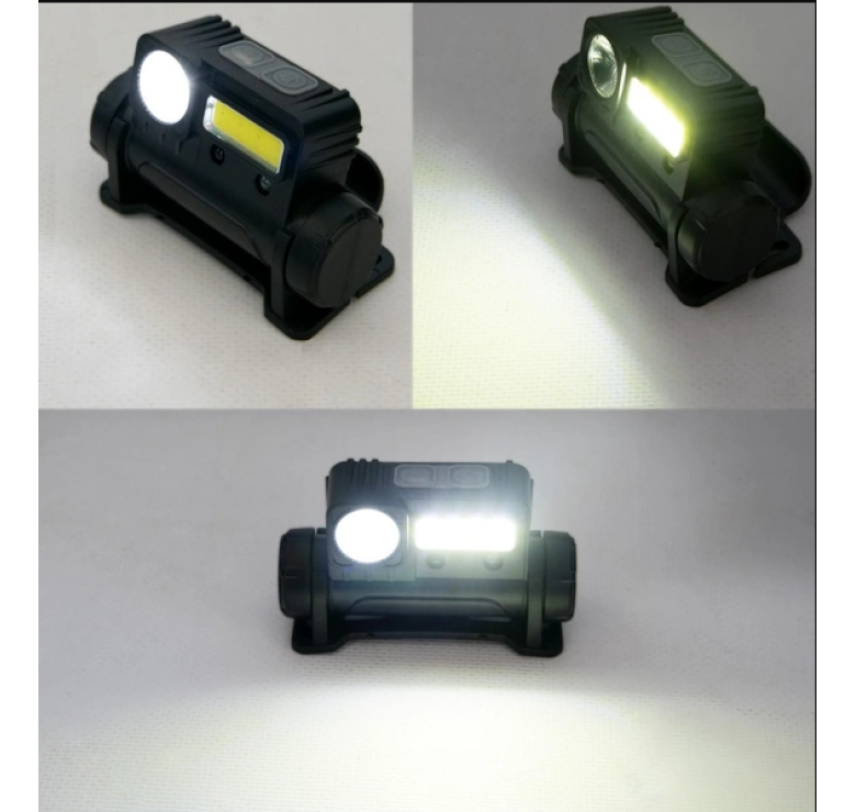 Налобний ліхтар "Multifunctional Headlamp" XPE+COB / Type-C USB / Чорний