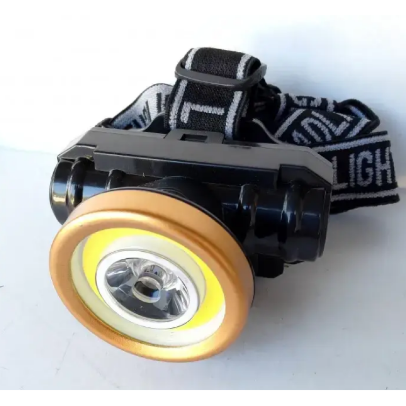 Аккумуляторный налобный фонарик HeadLamp 0509-2 COB / Черный