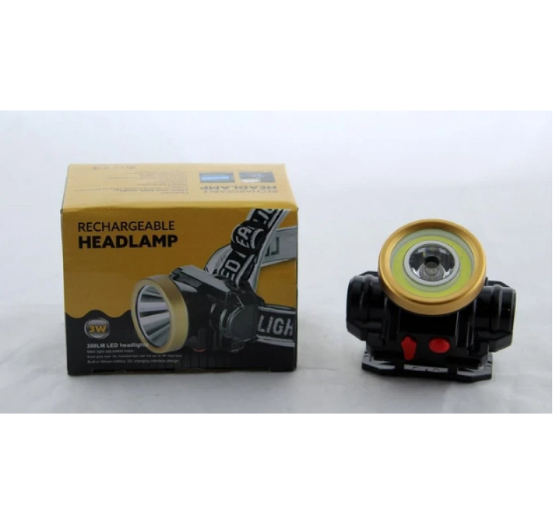 Акумуляторний ліхтарик налобний HeadLamp 0509-2 COB / Чорний