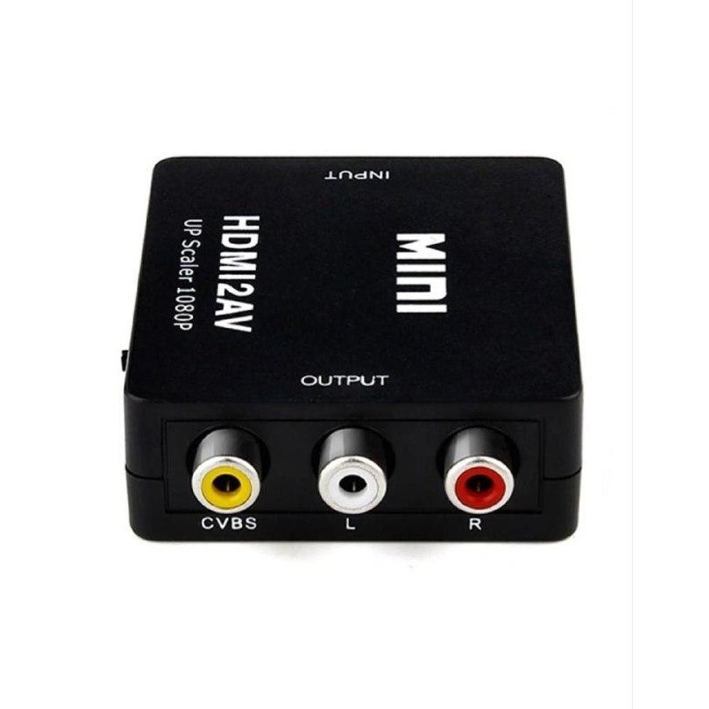 Конвертер Mini HDMI2AV / HD video Converter Up Scaler 1080 p / Чорний