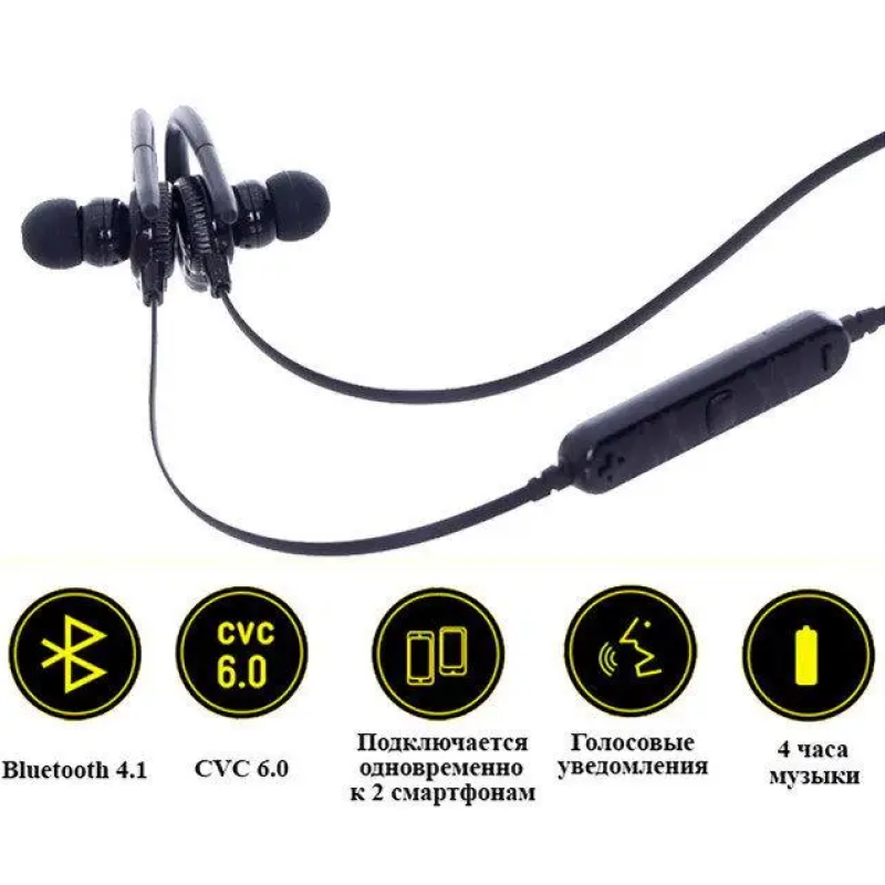 Беспроводные Bluetooth-наушники / AWEI A620BL / Вакуумные наушники / Красный