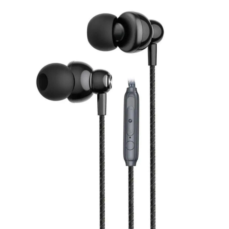Провідні навушники вакуумні XO EP55 Metal / Чорний