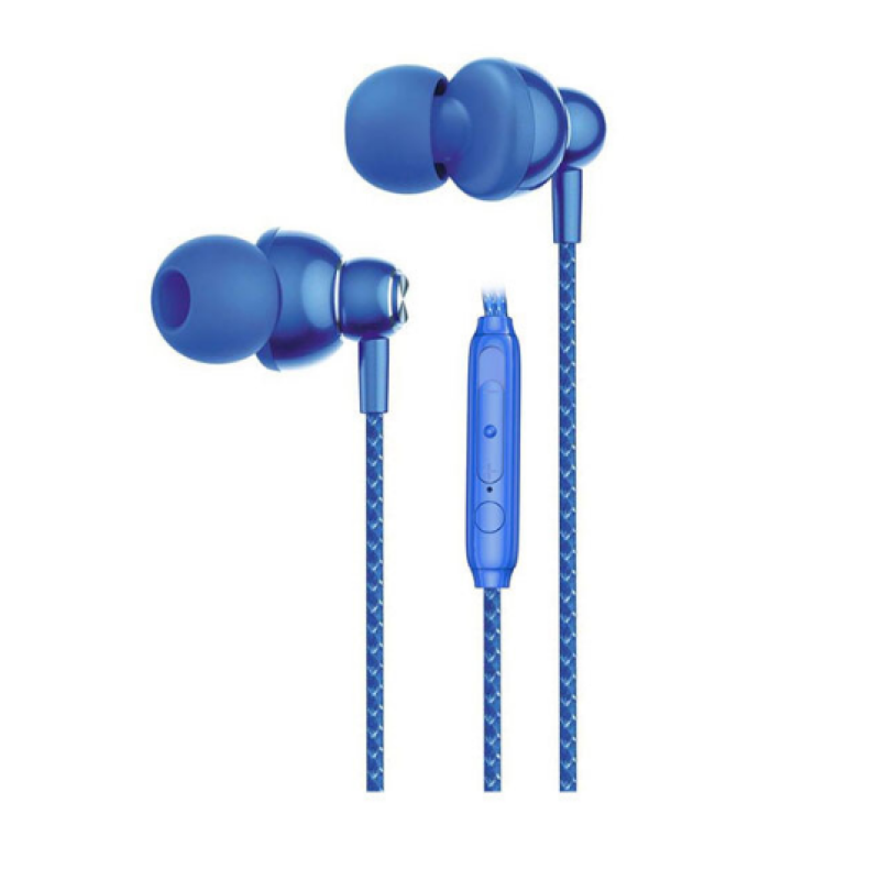 Проводные наушники вакуумные XO EP55 Metal / Синий