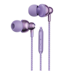 Проводные наушники вакуумные XO EP55  Metal / Фиолетовый