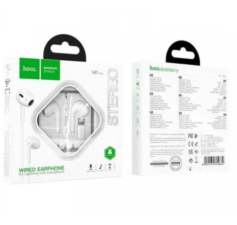 Навушники Hoco M1 Max Lightning / iPhone / Білий