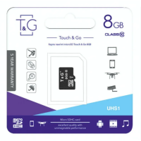 Карта пам'яті "T&G" Micro SDHC 8 гб 10 Class / Чорний