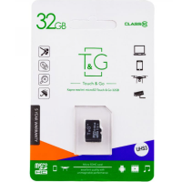 Карта пам'яті "T&G" Micro SDHC 32 гб 10 Class / Чорний
