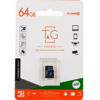 Карта пам'яті "T&G" Micro SDHC 64 гб 10 Class / Чорний