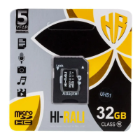 Карта пам'яті "Hi-Rali" microSDHC 32 гігабайт +АДАПТЕР / 10 Class / Чорний