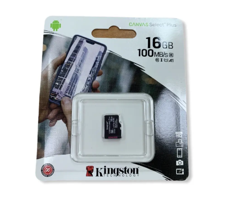 Карта пам'яті Kingston Canvas Select Plus microSD 16Gb 10 Class / Чорний