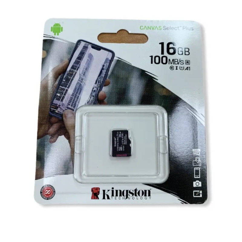 Карта пам'яті Kingston Canvas Select Plus microSD 16Gb 10 Class / Чорний