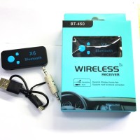 Bluetooth ресивер BT-450 / AUX аудио 3.5 mm. / Черный