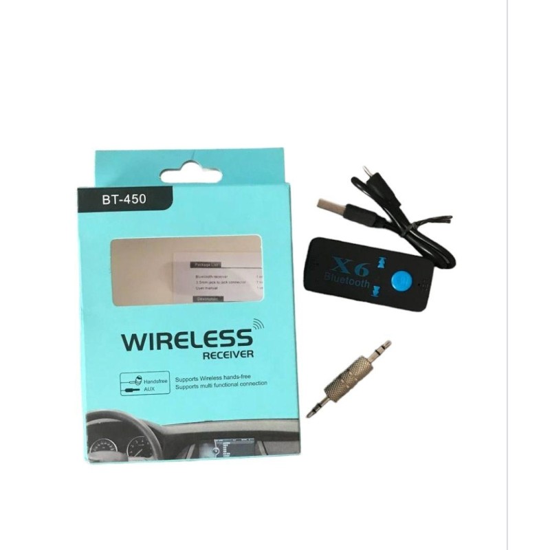 Bluetooth ресівер BT-450/AUX аудіо 3.5 mm. / Чорний