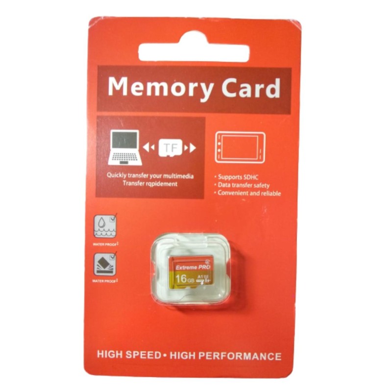 Карта пам'яті Memory Card Extreme Pro 16Gb micro SDHC Class 10 / UHS I / Червоний