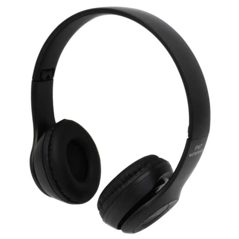 Бездротові навушники P47 Stereo Bluetooth 5.0 / MP3 FM / Чорний