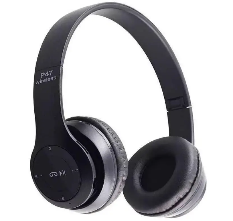 Бездротові навушники P47 Stereo Bluetooth 5.0 / MP3 FM / Чорний