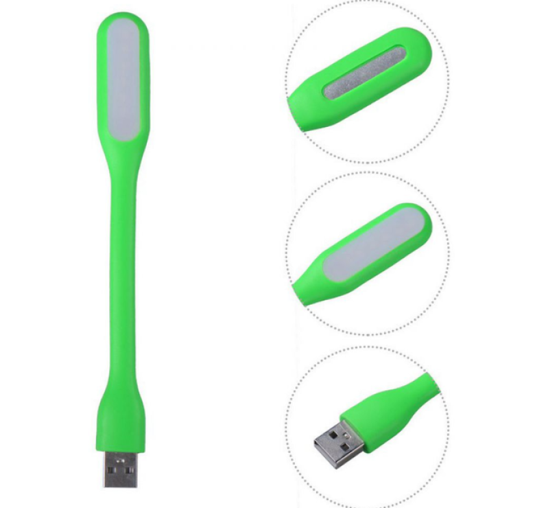 USB ліхтарик / USB лампа / Лампа для ноутбука 1.2 Вт / Салатовий
