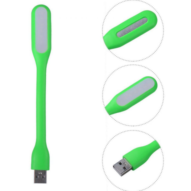 USB ліхтарик / USB лампа / Лампа для ноутбука 1.2 Вт / Салатовий