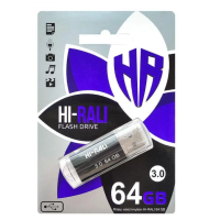 Флеш накопитель USB  Hi-Rali на 64гб / скорость 3.0 / Черный