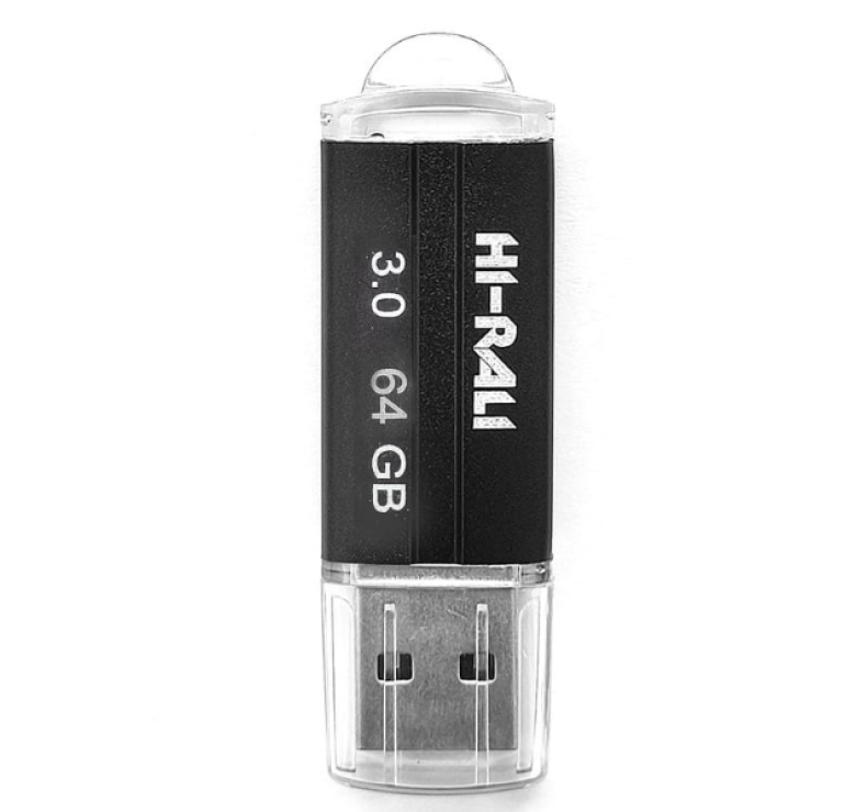 Флеш накопитель USB Hi-Rali на 64гб / скорость 3.0 / Черный