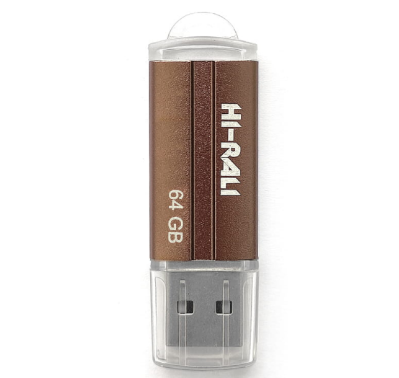 Флеш накопитель USB Hi-Rali на 64гб / Бронзовый
