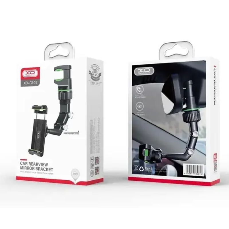 Автомобильный держатель для телефона XO C107 / компактная подставка для смартфона / Черный