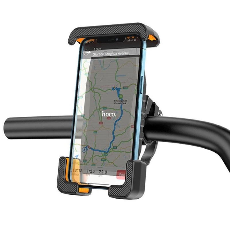 Держатель для телефона Hoco CA93 / подставка на велосипед, мопед, мотоцикл для смартфона / Черный