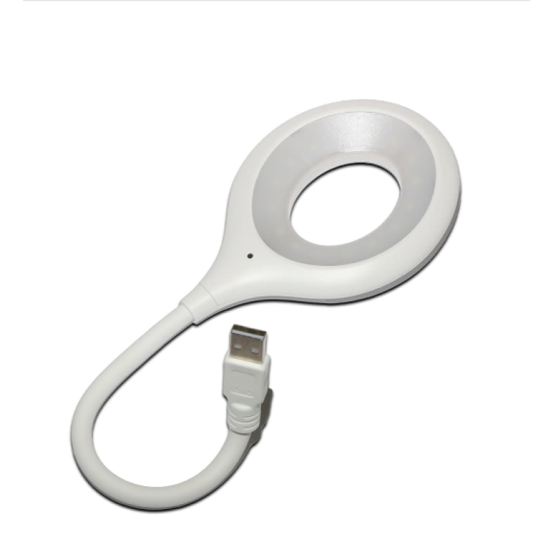 USB фонарик / USB лампа / Кольцевая лампа для ноутбука / Белый