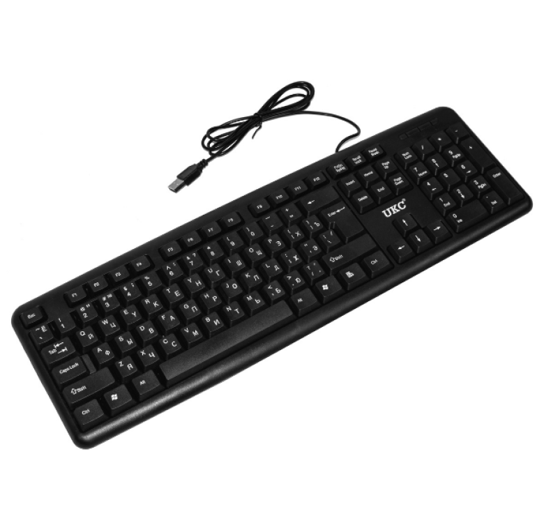 Клавиатура проводная UKC Art - 3486 / USB клавиатура / Черный