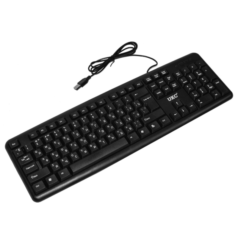 Клавиатура проводная UKC Art - 3486 / USB клавиатура / Черный