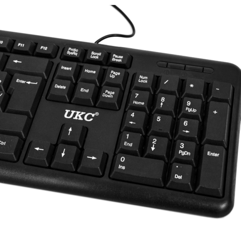 Клавиатура проводная UKC Art - 3486 / USB клавиатура / Черный