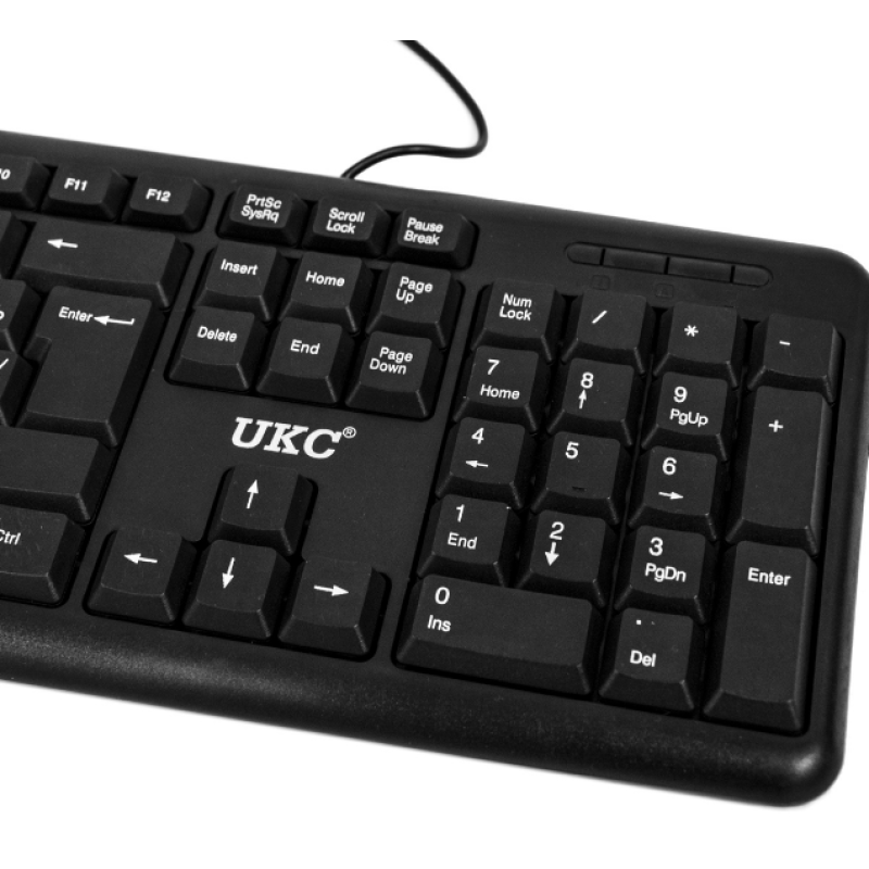 Клавиатура проводная UKC Art - 3486 / USB клавиатура / Черный