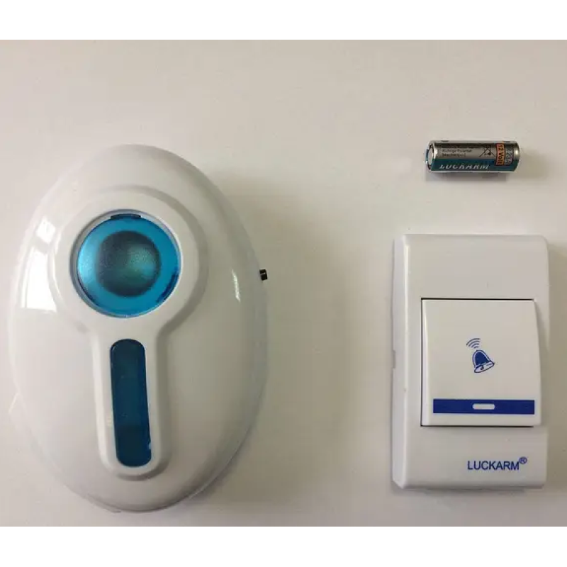 Дверний бездротовий дзвінок на батарейках 8620 / Білий