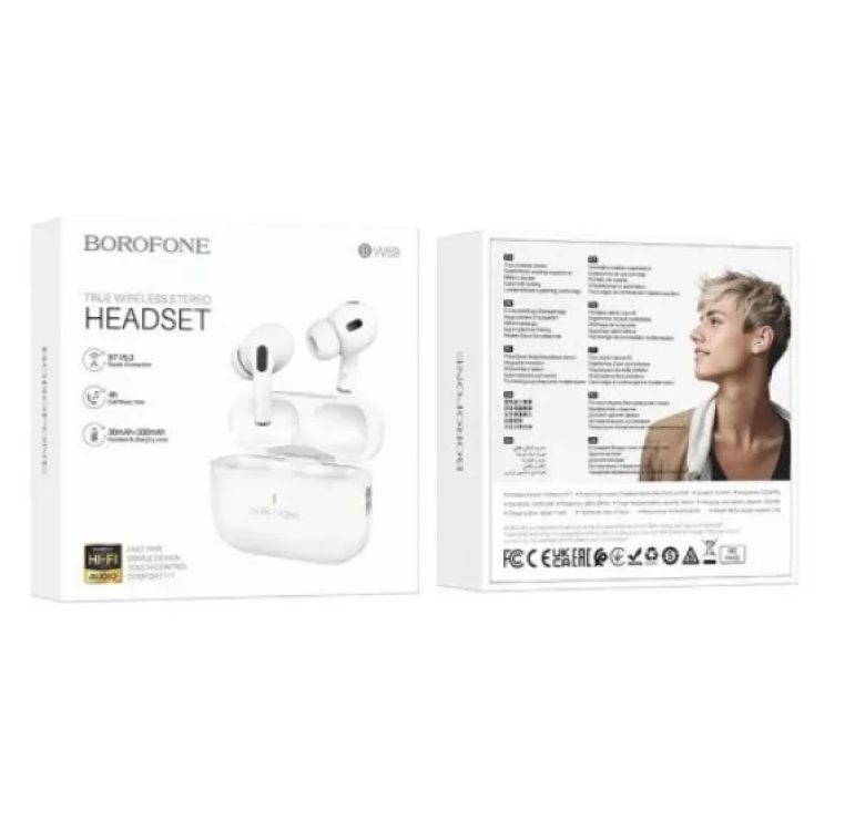Бездротові навушники Bluetooth Borofone BW59 / Білий