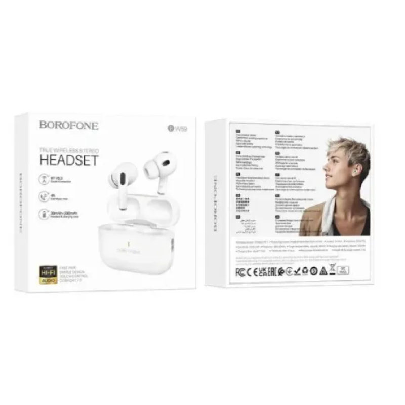 Бездротові навушники Bluetooth Borofone BW59 / Білий