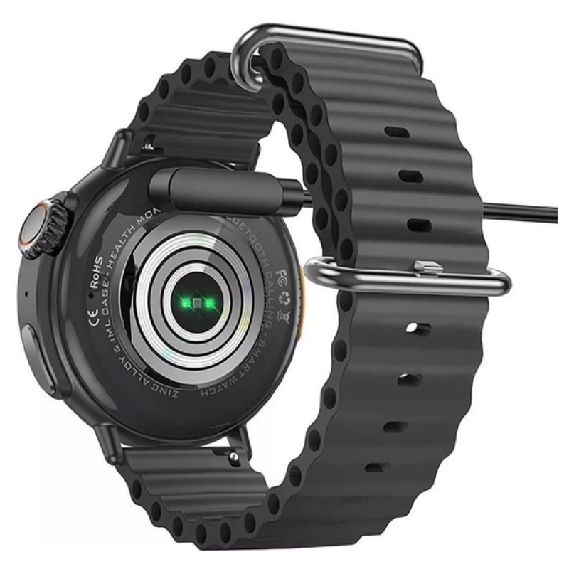 Магнитный фирменный USB кабель для зарядки смарт-часов Hoco Y18 / 60 см. / Черный