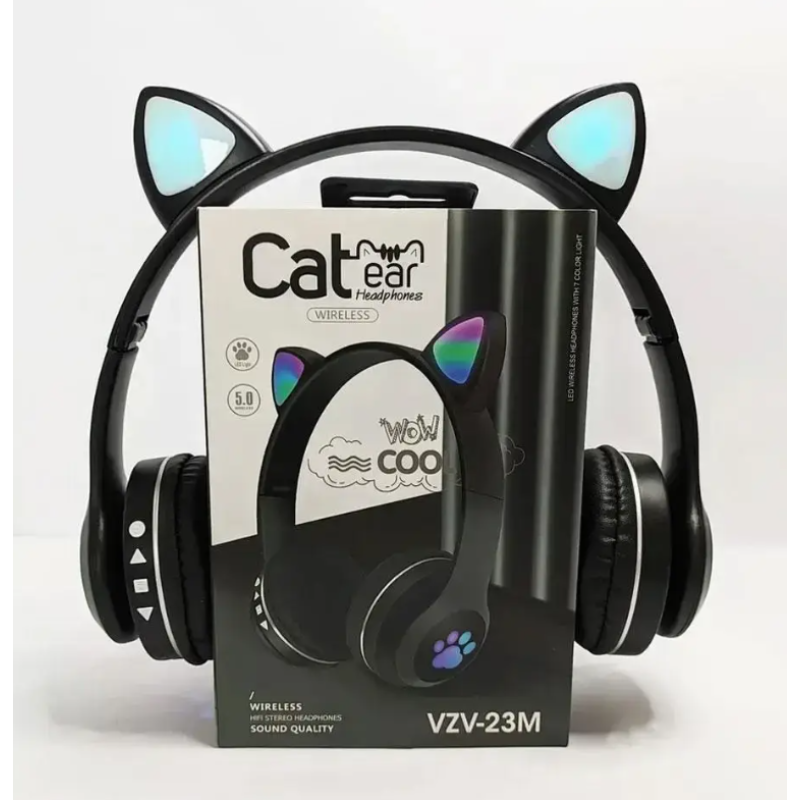 Наушники беспроводные Cat Ear Headphones VZV-23M / Черный