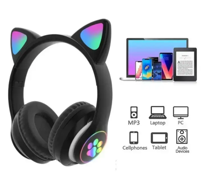 Наушники беспроводные Cat Ear Headphones VZV-23M / Черный