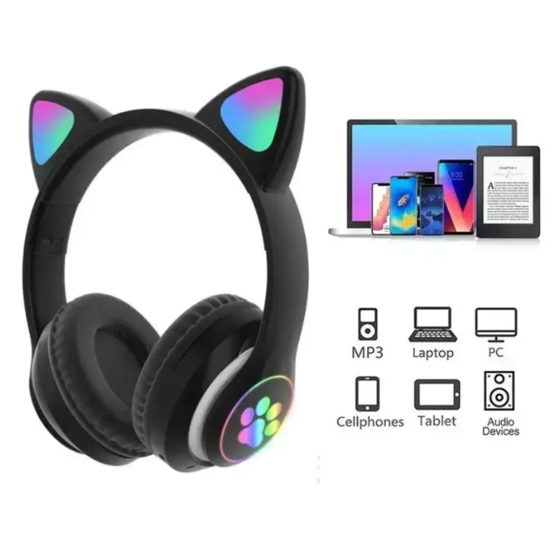 Наушники беспроводные Cat Ear Headphones VZV-23M / Черный
