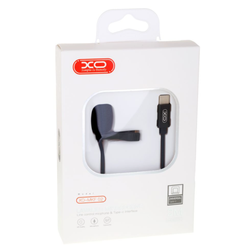 Микрофон для телефона XO MKF-02 / Type-C / 2 метра / Черный