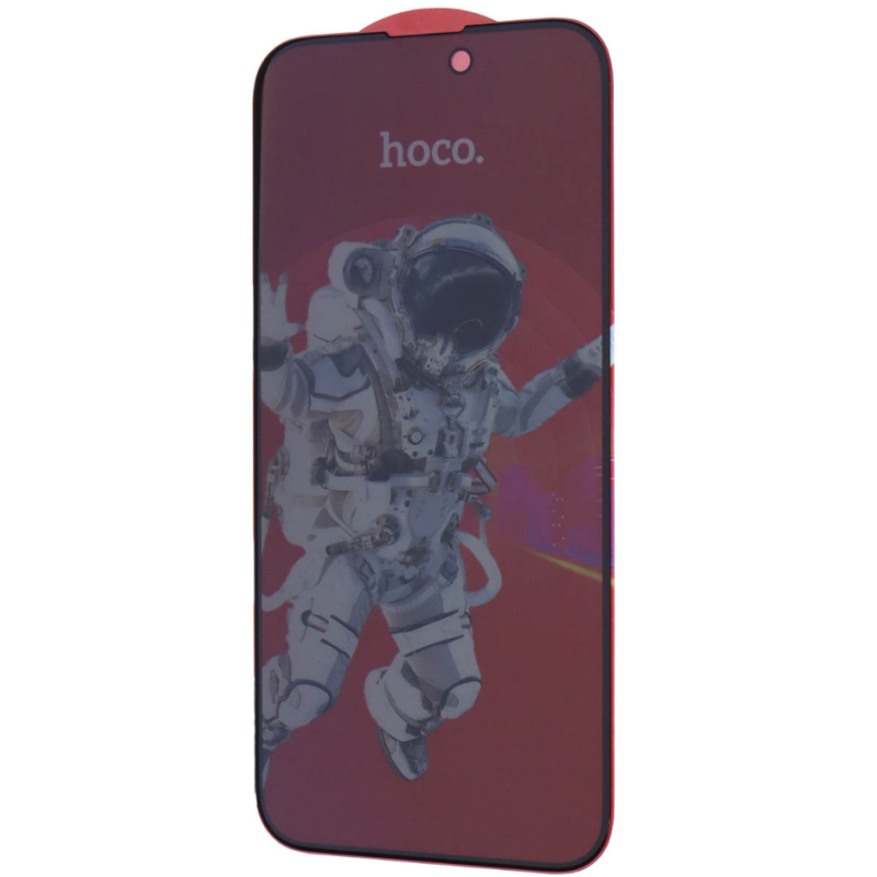 Закаленное стекло HOCO G15 на Iphone 15 Pro Max Антишпион / Полное покритие / Черная рамка