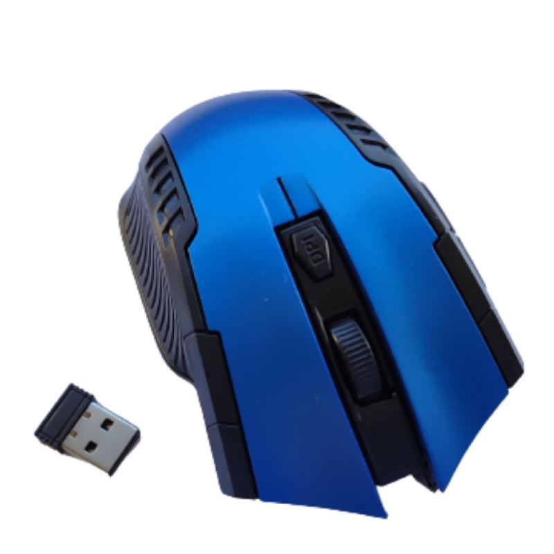 Беспроводная мышка Wireless Mouse G-698 / Компьютерная мышка беспроводная 2.4GHz / Черный + Синий