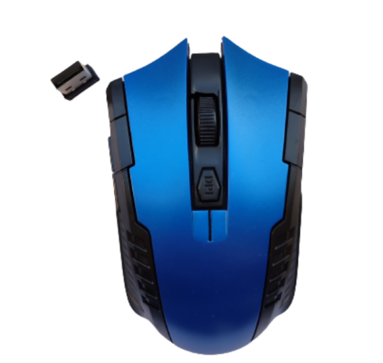 Беспроводная мышка Wireless Mouse G-698 / Компьютерная мышка беспроводная 2.4GHz / Черный + Синий