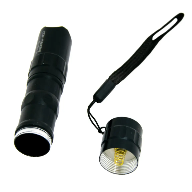 Карманный ручной светодиодный мини фонарик BL-5001-10 / на батарейке / Черный