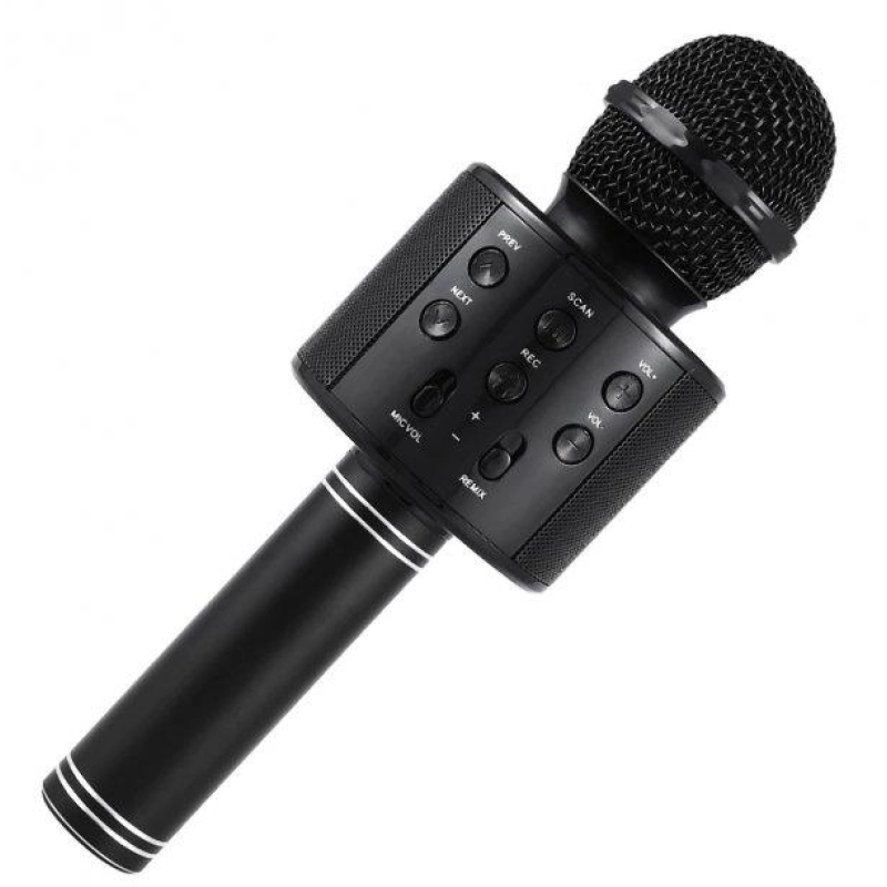 Bluetooth-мікрофон для караоке Handheld WS-858 / Чорний