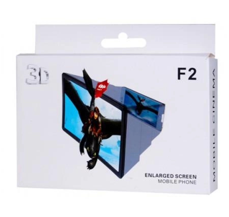Подставка телефона увеличительный 3D экран F2 / Мобильная лупа F2 / Черный
